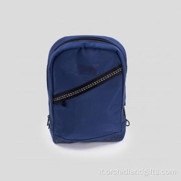 Borsa a tracolla di tela maschile blu